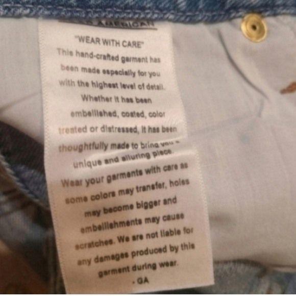 Good American Light Blue Distressed Straight Leg Jeans - Picture 10 of 11